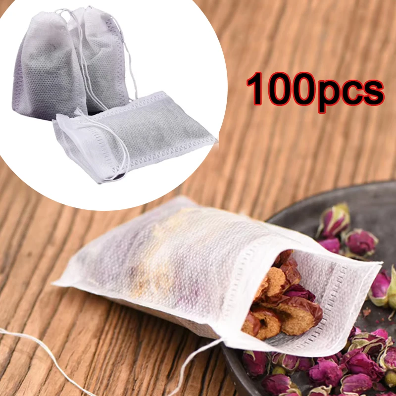 Herbal Wellness Blend - 100Pcs Disposable Teabags Non-Woven Fabric Tea