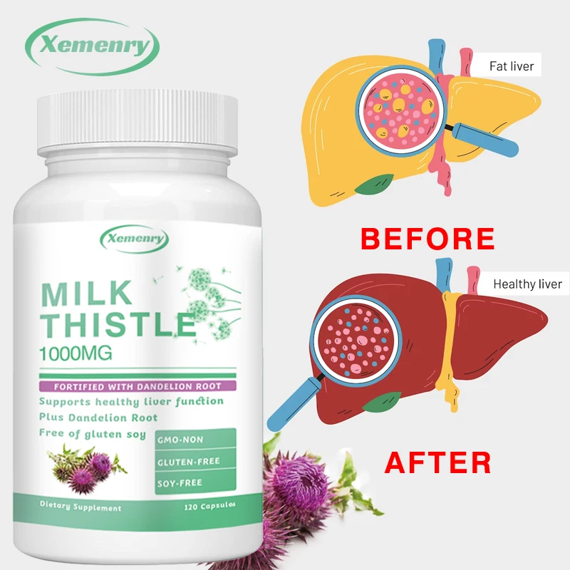 Milk Thistle Capsules 1000mg - - Milk Thistle Silymarin review and price