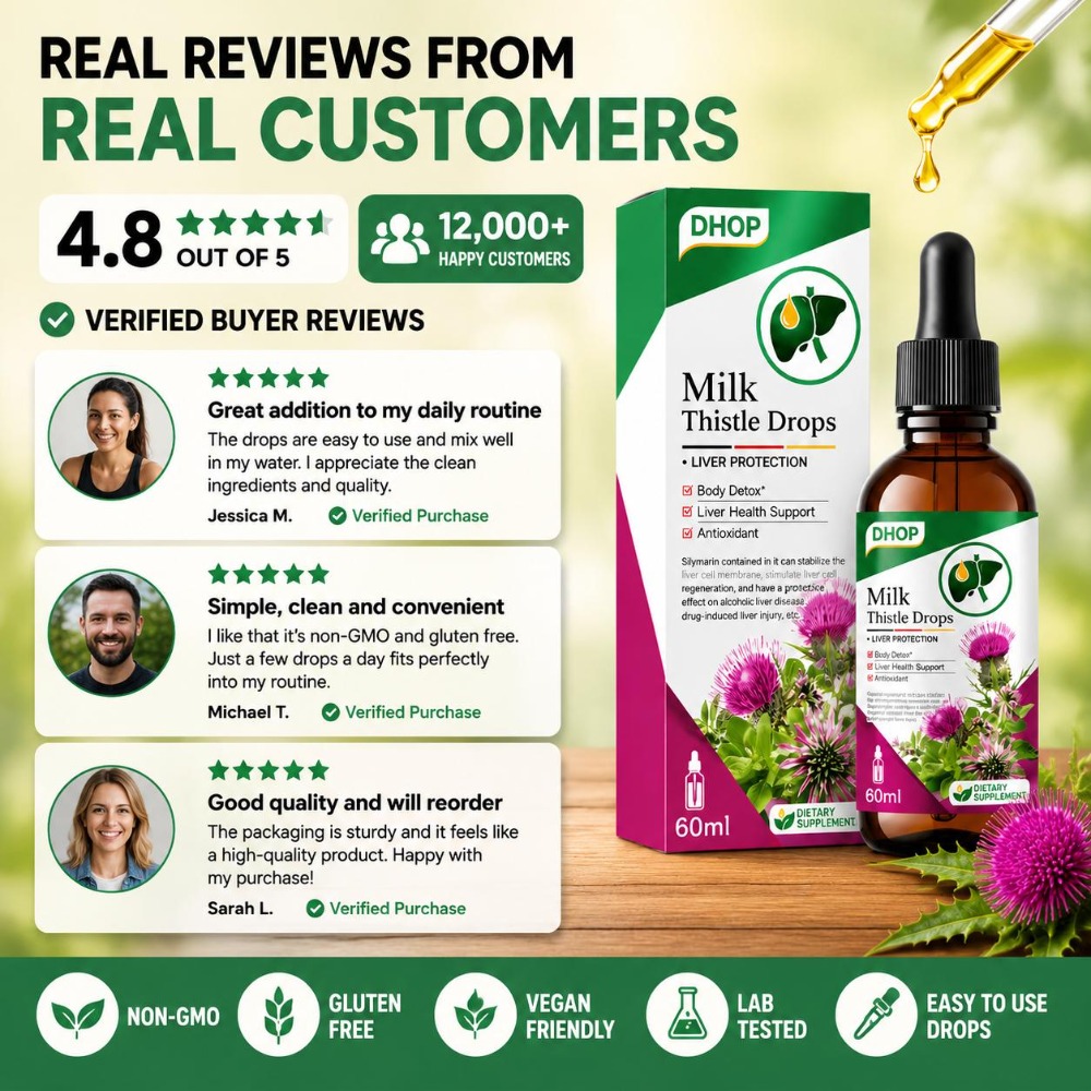 DHOP Milk Thistle Drops Silyma - Milk Thistle Silymarin review and price